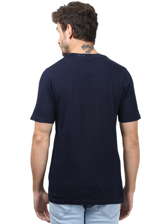 navy blue printed t-shirt - 17617574 - Zoom Image - 3