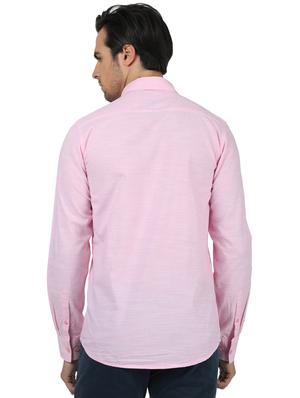 pink solid casual shirt - 17617586 - Standard Image - 3