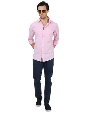 pink solid casual shirt - 17617586 - Standard Image - 4