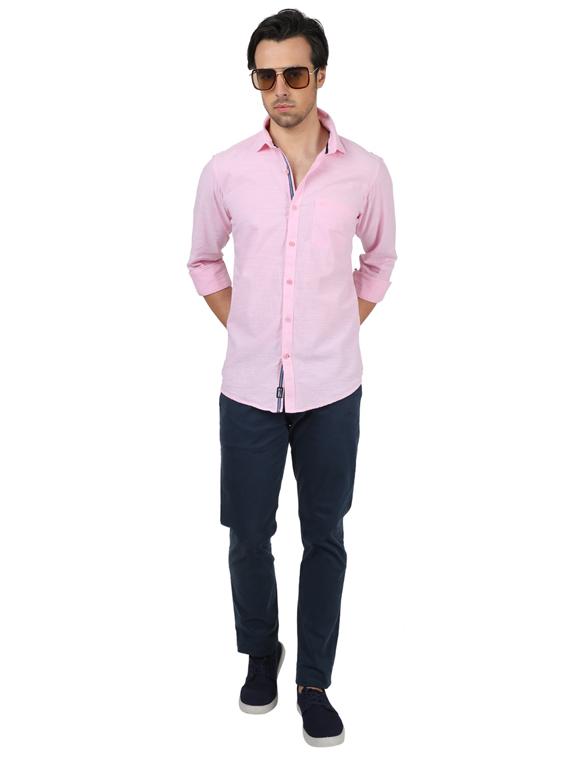 pink solid casual shirt - 17617586 - Zoom Image - 4