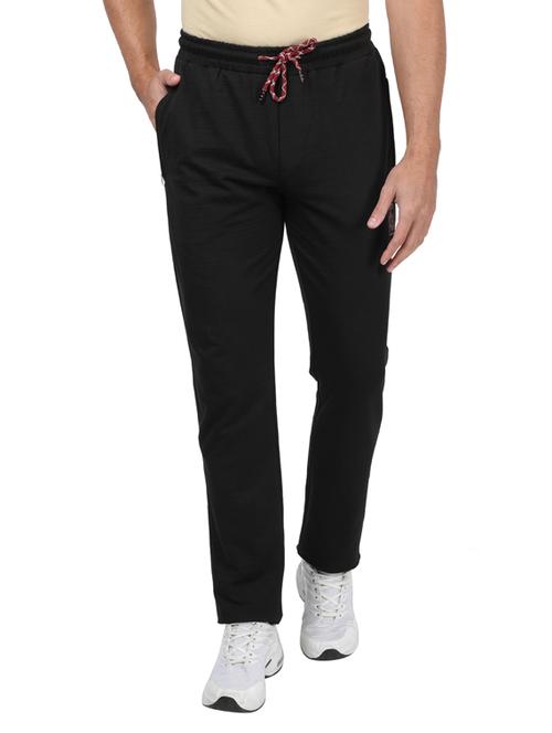 black printed full length track pant - 17617647 - Standard Image - 1