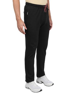 black printed full length track pant - 17617647 - Standard Image - 2