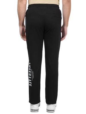 black printed full length track pant - 17617647 - Standard Image - 3