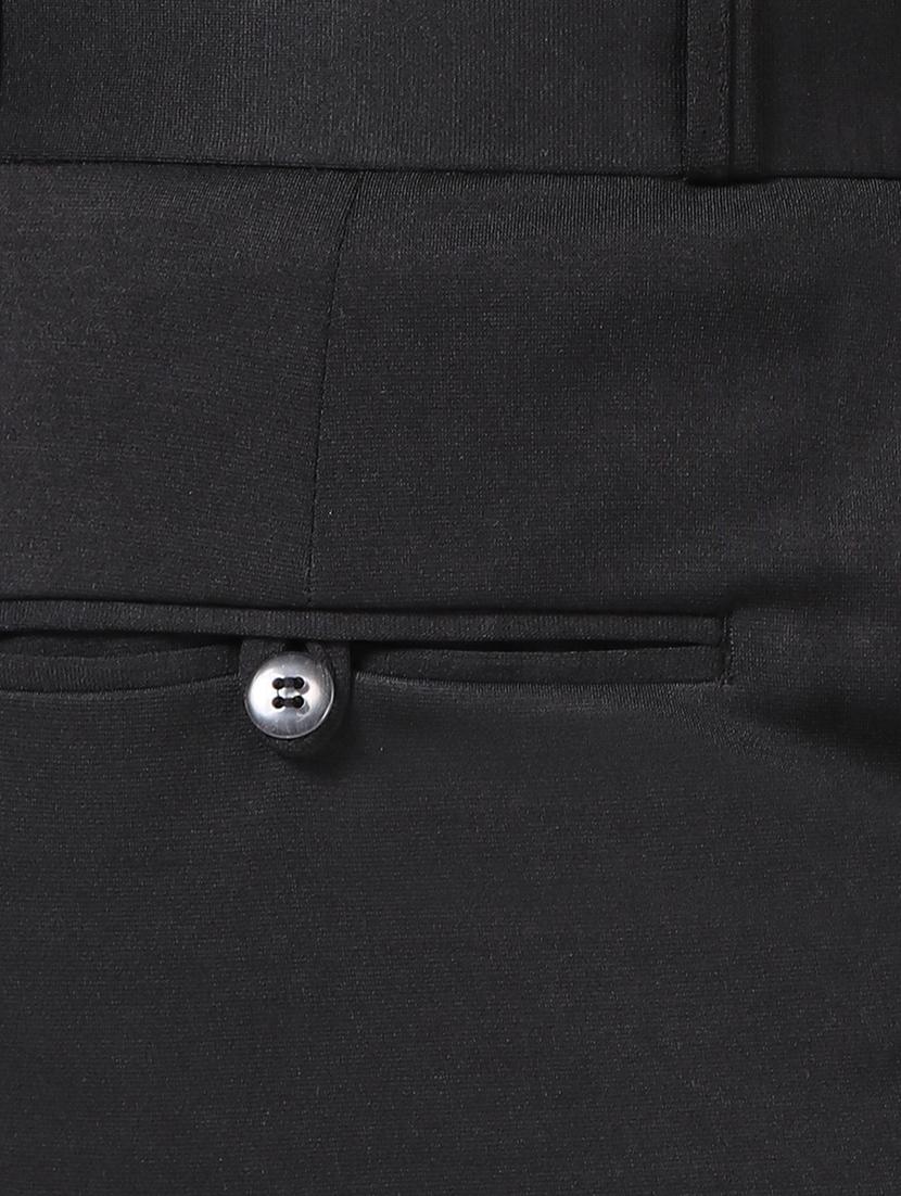 black solid flat front formal trouser - 17617653 - Zoom Image - 5