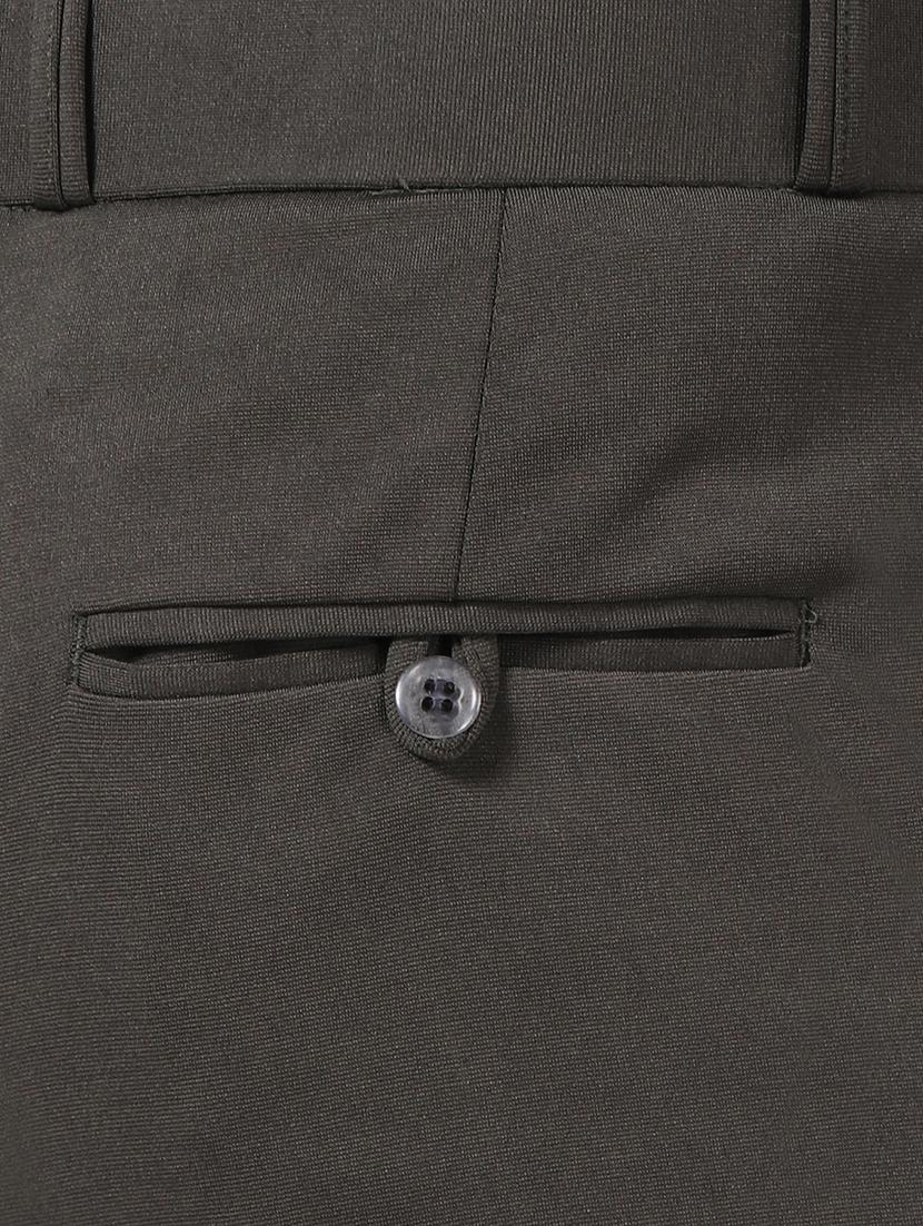green textured flat front formal trouser - 17617656 - Zoom Image - 5