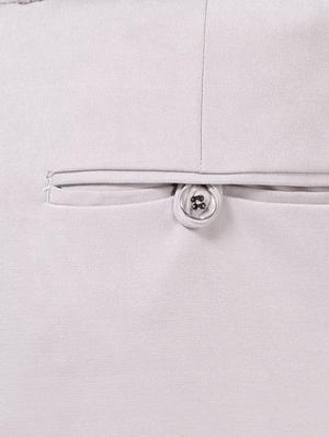 grey solid flat front formal trouser - 17617657 - Standard Image - 5