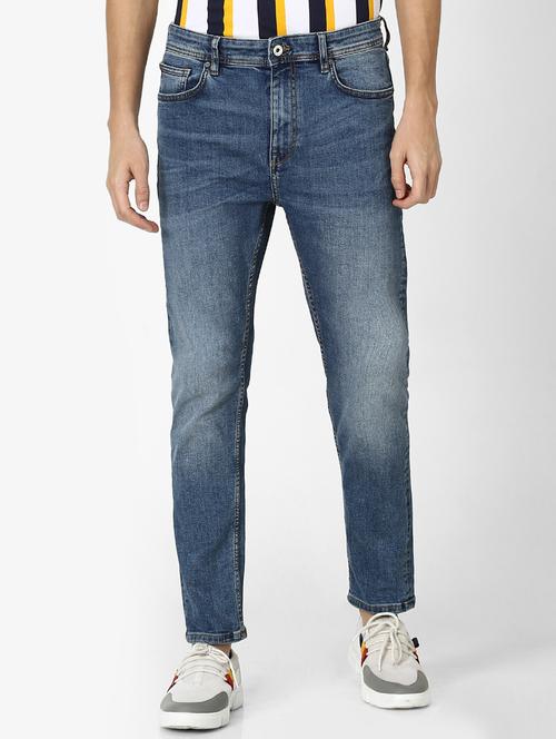 blue light washed denim jeans - 17617679 - Standard Image - 1