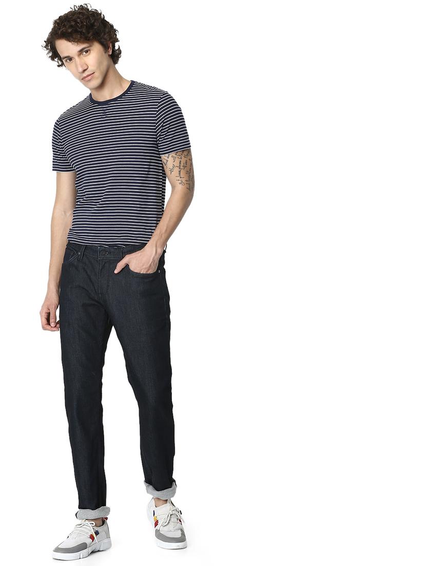 dark blue plain denim jeans - 17617681 - Zoom Image - 4