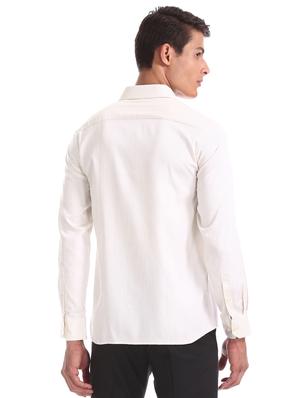 cream self design formal shirt - 17617723 - Standard Image - 3