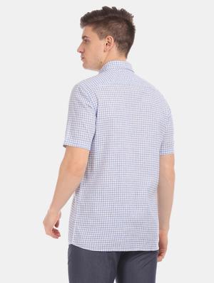 blue checkered formal shirt - 17617733 - Standard Image - 3