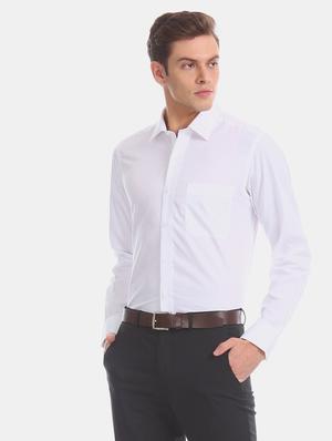 white solid formal shirt - 17617737 - Standard Image - 2