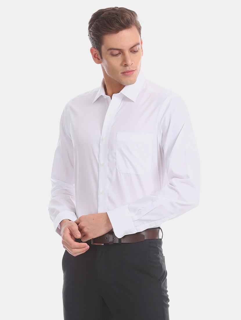 white solid formal shirt - 17617737 - Zoom Image - 1