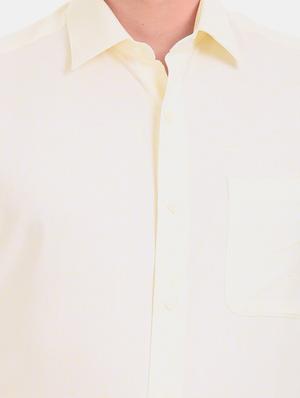 yellow self design formal shirt - 17617748 - Standard Image - 5