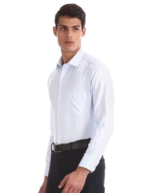 blue self design formal shirt - 17617749 - Standard Image - 2