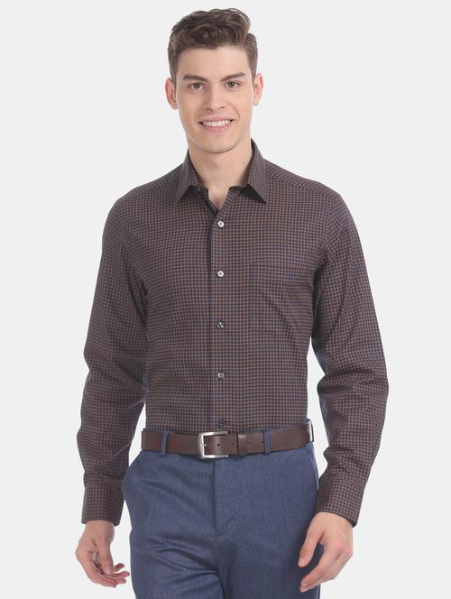 blue checkered formal shirt - 17617794 - Standard Image - 1