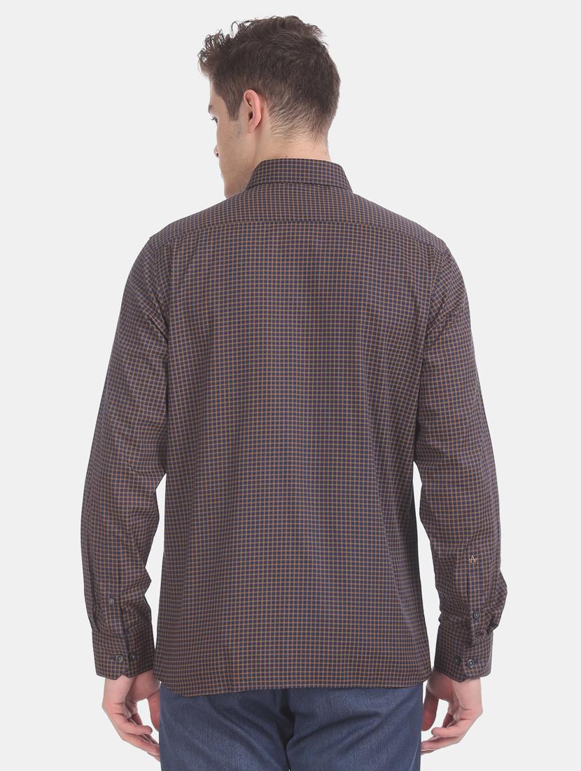 blue checkered formal shirt - 17617794 - Zoom Image - 3