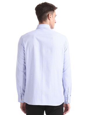 blue checkered formal shirt - 17617814 - Standard Image - 3