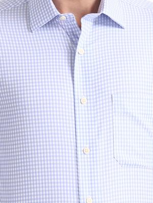 blue checkered formal shirt - 17617814 - Standard Image - 5