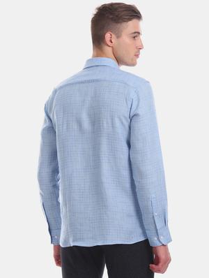 blue checkered formal shirt - 17617832 - Standard Image - 3