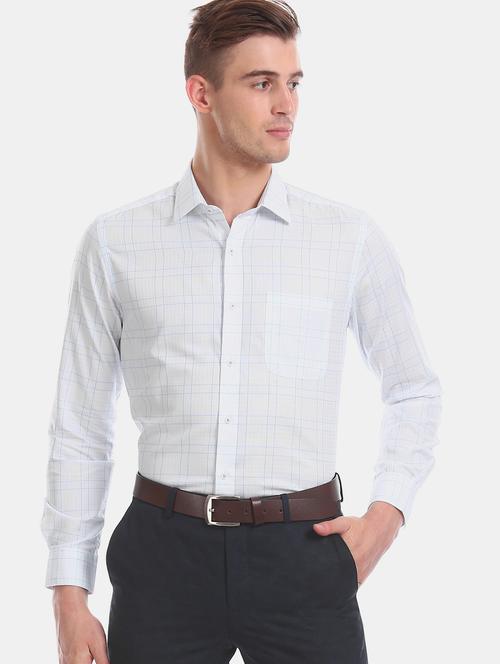 white checkered formal shirt - 17617835 - Standard Image - 1