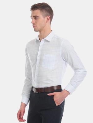 white checkered formal shirt - 17617835 - Standard Image - 2