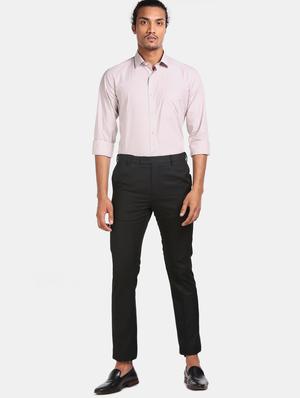 beige solid formal shirt - 17617845 - Standard Image - 4