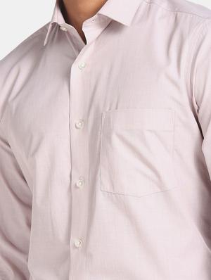 beige solid formal shirt - 17617845 - Standard Image - 5