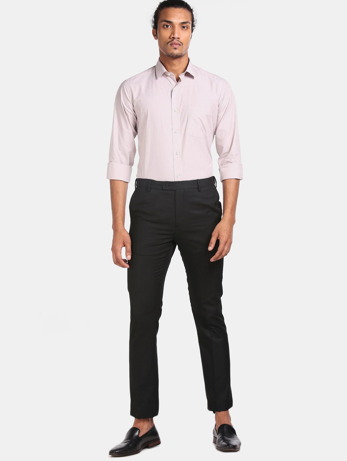 beige solid formal shirt - 17617845 - Zoom Image - 4