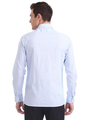 blue printed formal shirt - 17617847 - Standard Image - 3