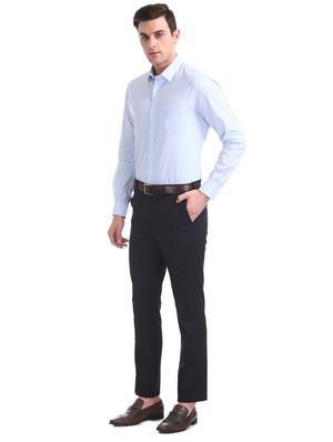 blue printed formal shirt - 17617847 - Standard Image - 4