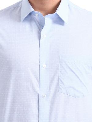 blue printed formal shirt - 17617847 - Standard Image - 5