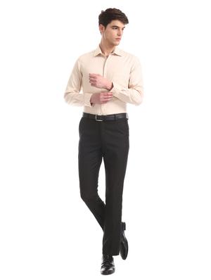 beige checkered formal shirt - 17617849 - Standard Image - 4