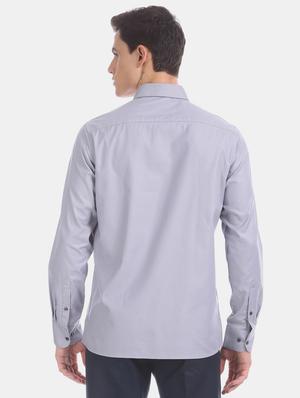 grey self design formal shirt - 17617858 - Standard Image - 3