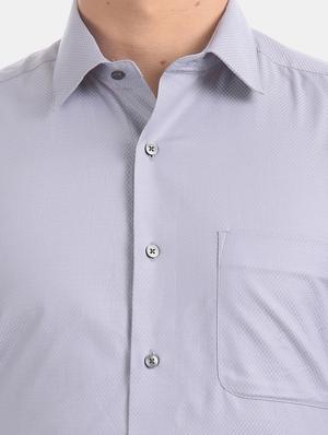 grey self design formal shirt - 17617858 - Standard Image - 5