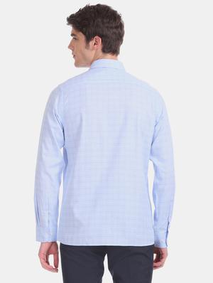 blue checkered formal shirt - 17617860 - Standard Image - 3