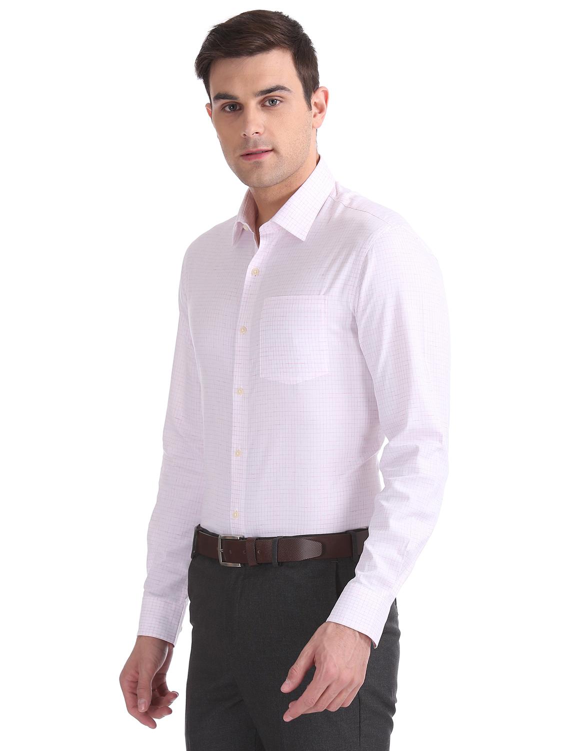 pink checkered formal shirt - 17617872 - Zoom Image - 2