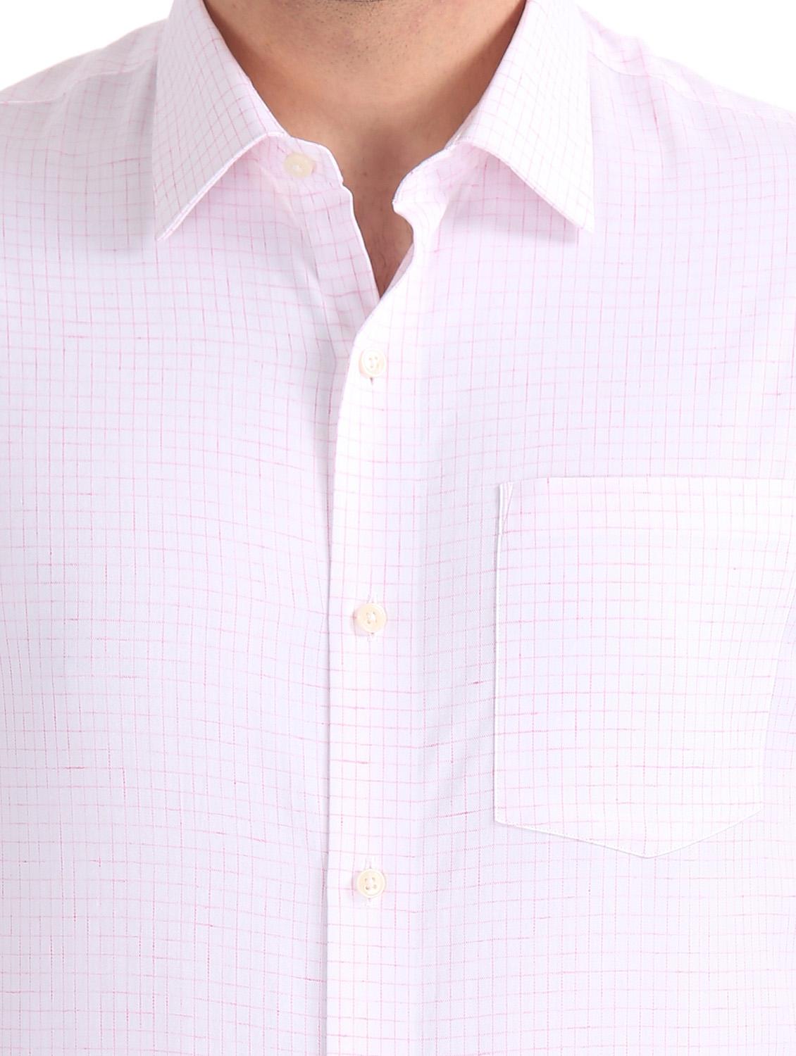 pink checkered formal shirt - 17617872 - Zoom Image - 5
