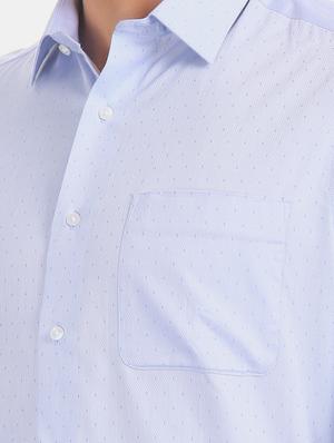 blue self design formal shirt - 17617894 - Standard Image - 5