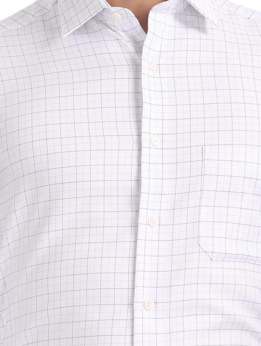 white checkered formal shirt - 17617899 - Zoom Image - 5