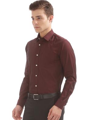 red solid formal shirt - 17617900 - Standard Image - 2