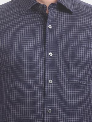 blue checkered formal shirt - 17617901 - Standard Image - 5