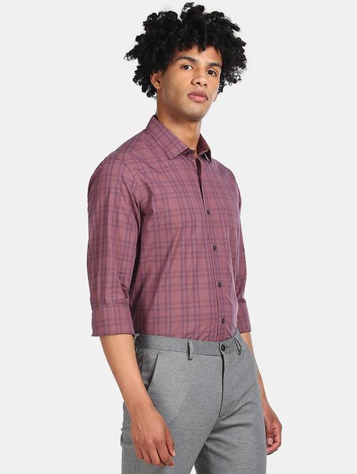 pink checkered formal shirt - 17617902 - Very Small Image - 1