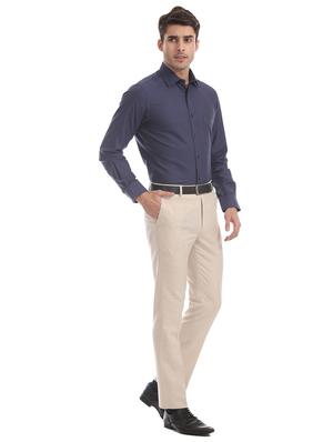 blue self design formal shirt - 17617925 - Standard Image - 4