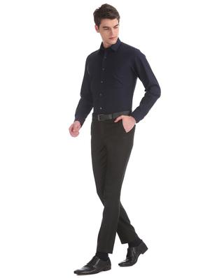 blue self design formal shirt - 17617936 - Standard Image - 4