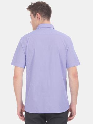 blue printed formal shirt - 17617937 - Standard Image - 3