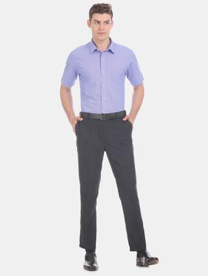 blue printed formal shirt - 17617937 - Standard Image - 4