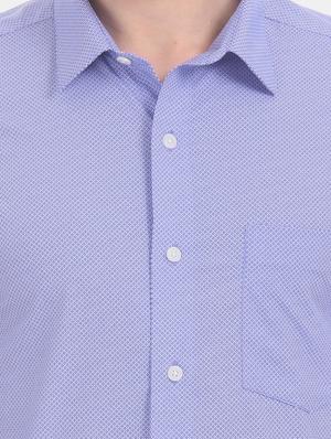 blue printed formal shirt - 17617937 - Standard Image - 5