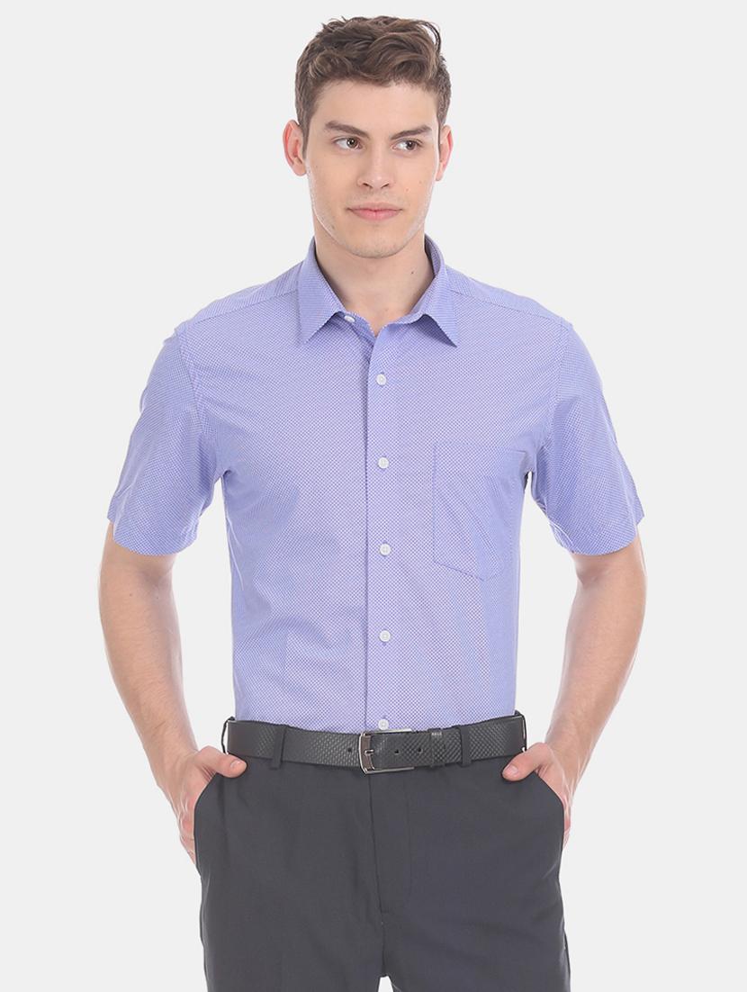 blue printed formal shirt - 17617937 - Zoom Image - 1