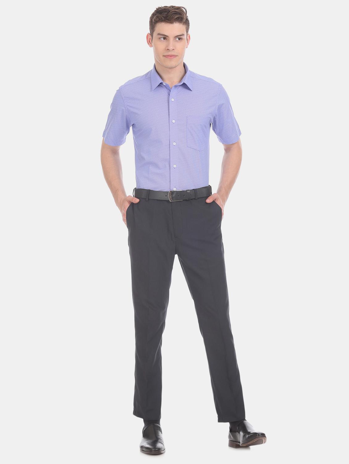 blue printed formal shirt - 17617937 - Zoom Image - 4