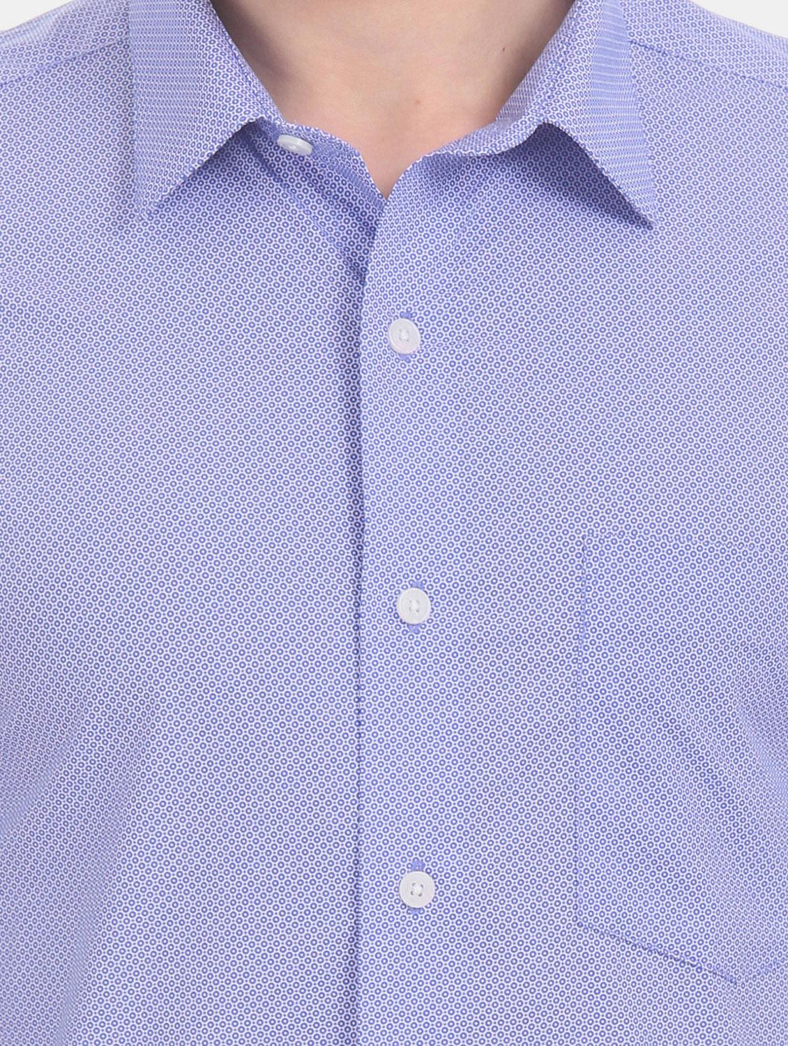 blue printed formal shirt - 17617937 - Zoom Image - 5